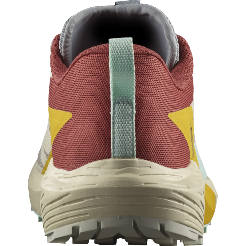 Salomon Sense Ride 5 Men's Trail Running Shoe in Rainy Day/Hot Sauce/Freesia-4